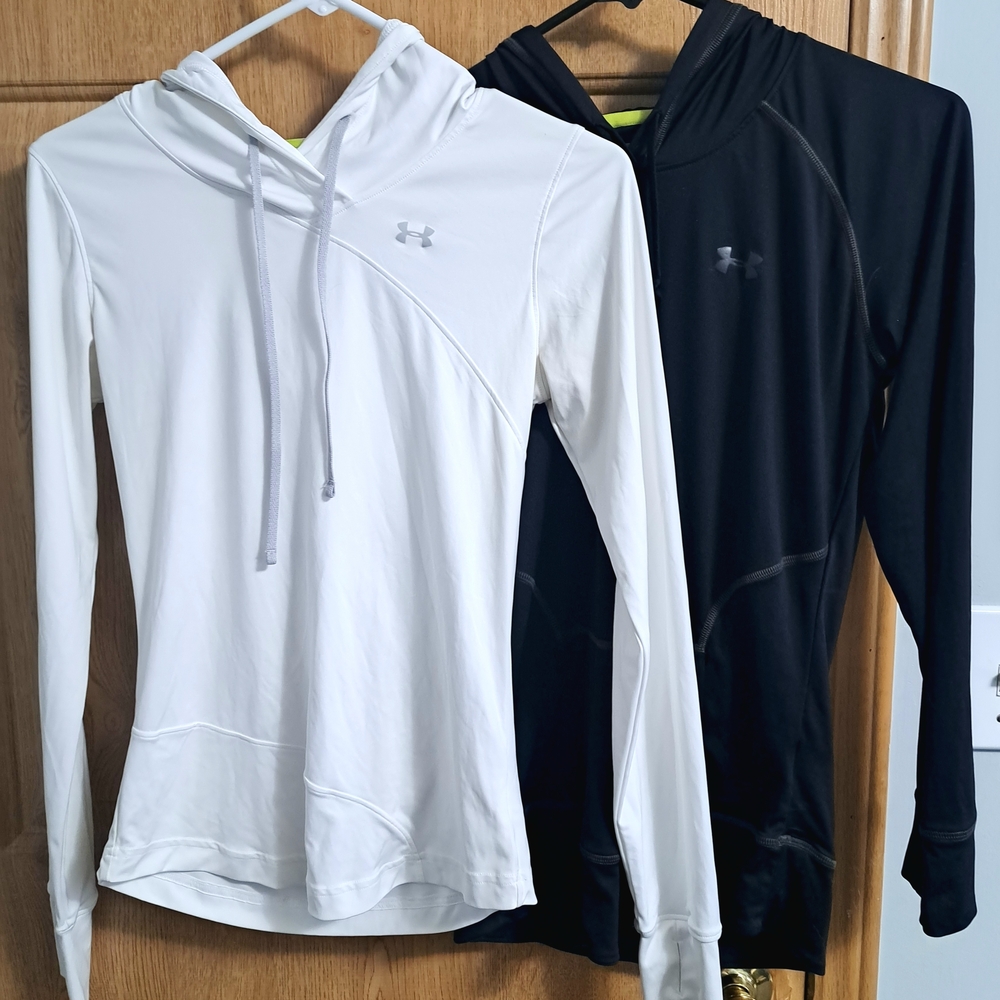 Under Armour Black and White Performance Hoodies Bundle